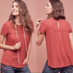 Anthropologie Meadow Rue Galicia Eyelet Top